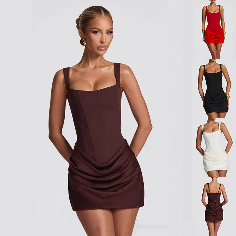 Elegant Ruched Mini Dress